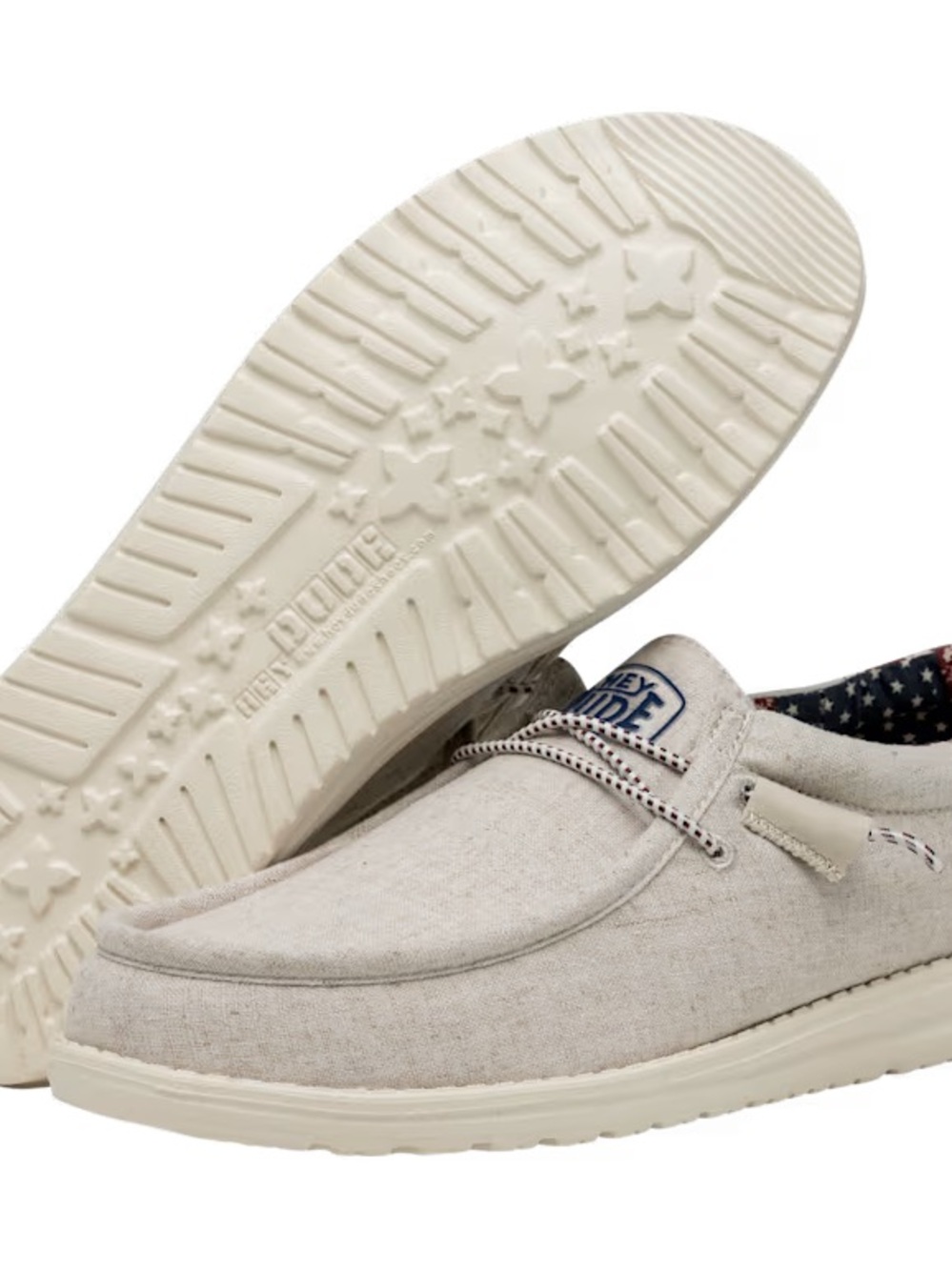 Hey Dude American Wally Slip-On Loafers in Off-White